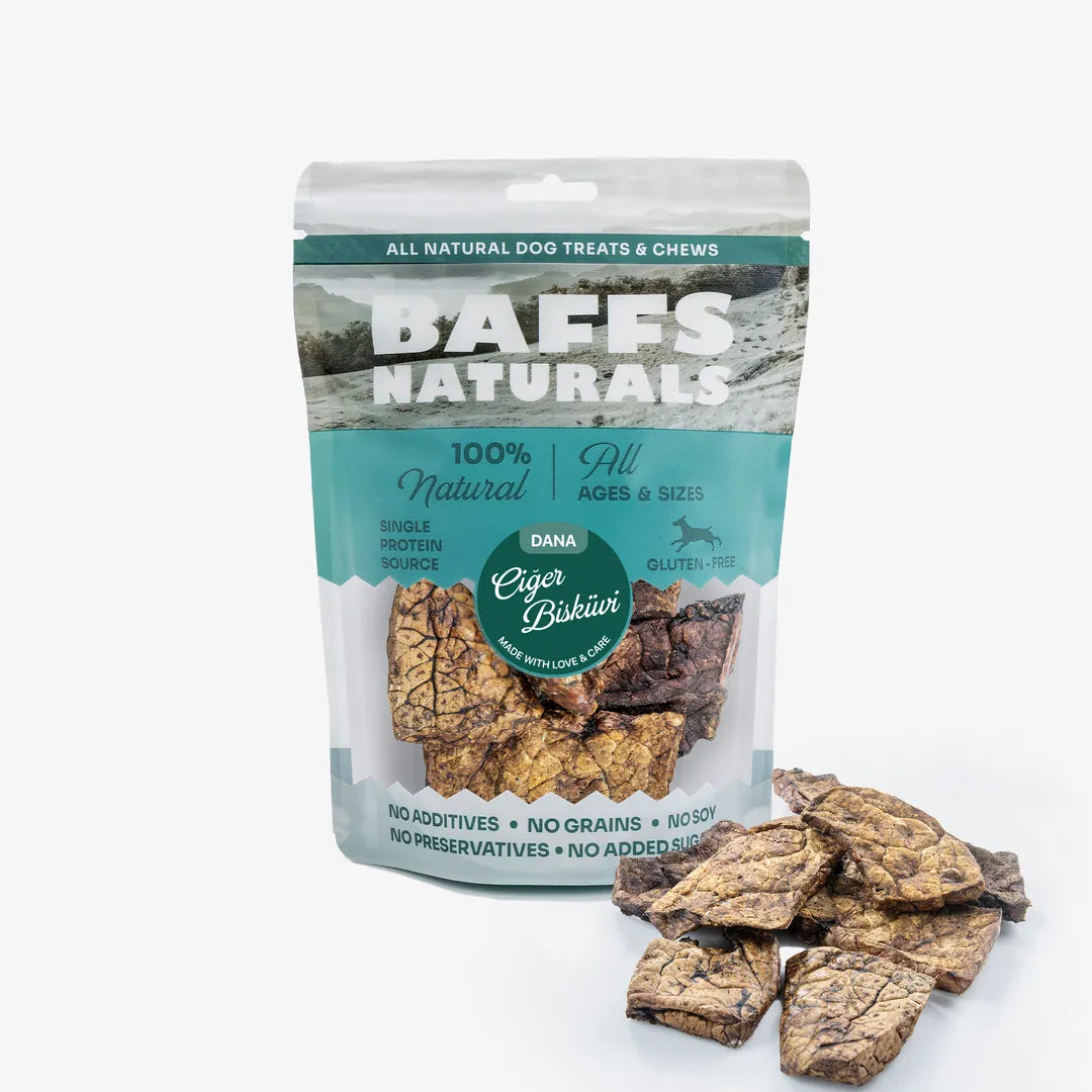 Dana Ciğer Bisküvi %100 Doğal Köpek Ödül Maması – 100 g