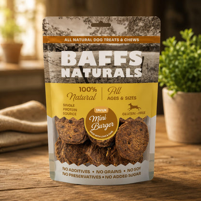 Tavuk Mini Burger %100 Doğal Köpek Ödül Maması 100gr x 10 Adet 10+2 KAMPANYA