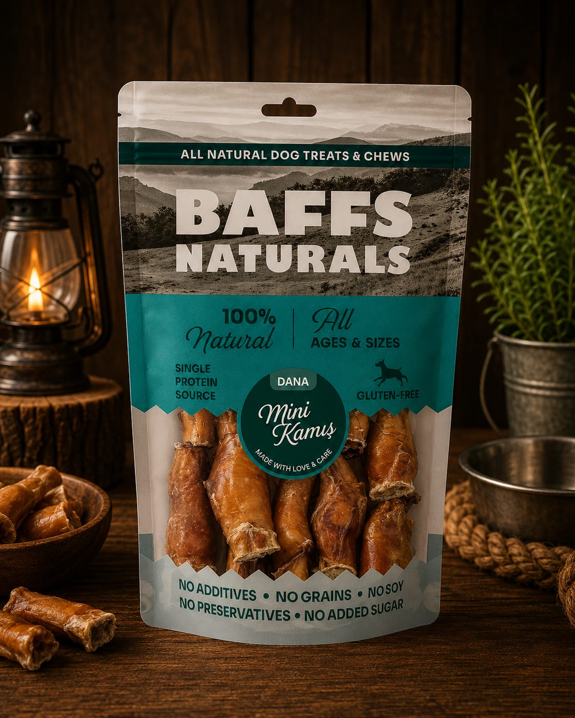 Baffs Naturals Dana Mini Kamış 100gr x 10 Adet 10+2 KAMPANYA