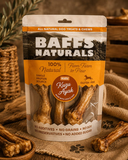 BAFFS NATURALS KUZU AYAK 3'LÜ PAKET