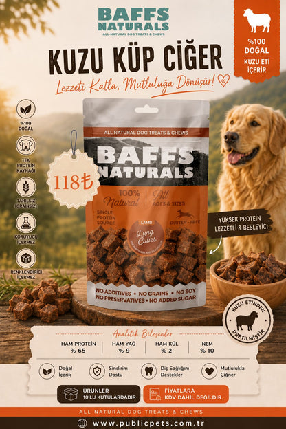 Kuzu Küp Ciğer %100 Doğal Köpek Ödül Maması 100gr x 10 Adet 10+2 KAMPANYA