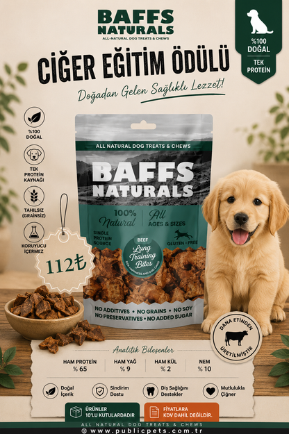 Dana Ciğer Eğitim Ödülü %100 Doğal Köpek Ödül Maması – 100gr x 10 Adet 10+2 KAMPANYA