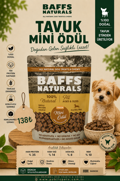 Tavuk Mini Ödül %100 Doğal Köpek Ödül Maması 100gr x 10 Adet 10+2 KAMPANYA